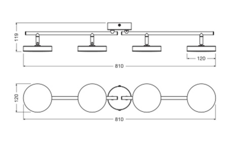 Lampa LED Ścienna Sufitowa Kinkiet Oprawa Natynkowa 21W 1120lm CCT Dekoracyjna Czarny Spot Moon Ledvance