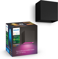 Kinkiet Ogrodowy LED Lampa Zewnętrzna Elewacyjna 8W 590lm IP44 White and Color Ambiance RGB + TW Czarna Inteligentna SMART Zigbee Bluetooth Resonate Philips HUE