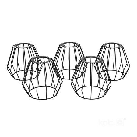 Klosz do Girlandy Zestawu CRETE LS D1 Czarny Metalowy 5 Sztuk Kobi