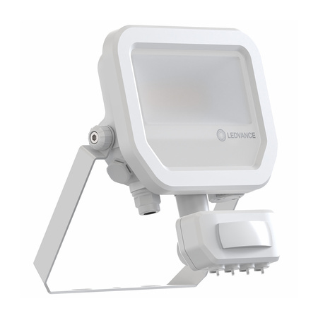 Naświetlacz LED Reflektor Zewnętrzny Lampa 10W 1100lm 3000K IP65 Biały Z Czujnikiem Ruchu i Zmierzchu Floodlight Ledvance