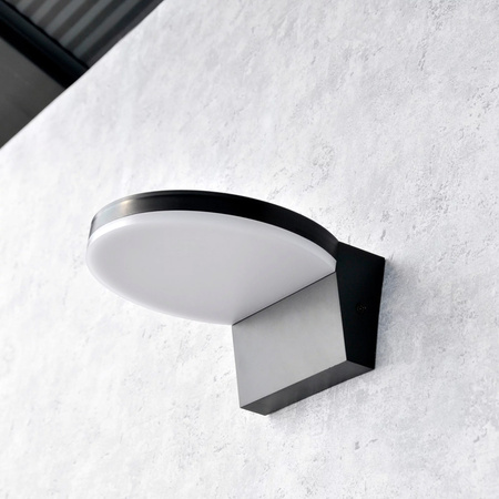 Kinkiet Zewnętrzny Oprawa Elewacyjna Lampa LED IP54 4000K Okrągła Czarna