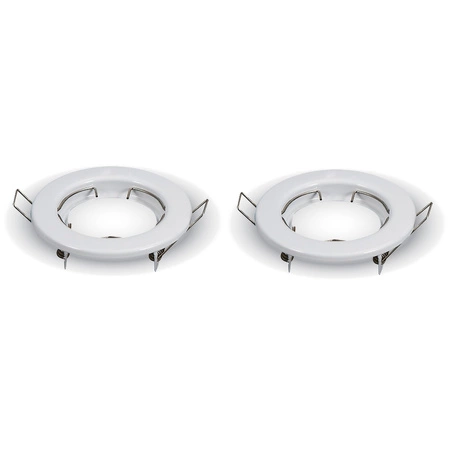 Oprawa Sufitowa Podtynkowa Oczko GU10 Okrągła Biała VT-778 V-TAC 2szt.