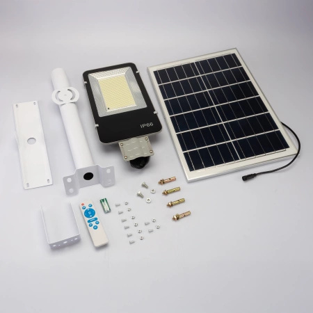 Lampa Solarna Uliczna LED 1200W 120000lm 6500K Zimna Czujnik Zmierzchu MOCNA Latarnia Ogrodowa z Regulowanym Panelem + Uchwyt i Pilot