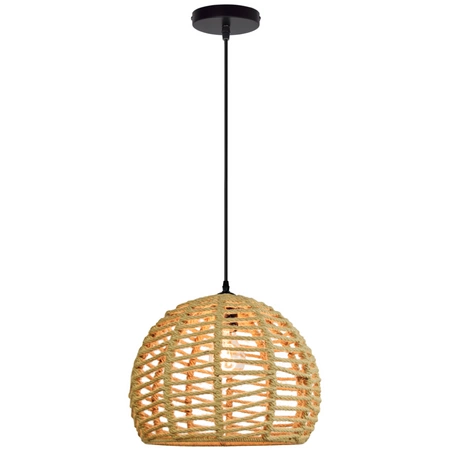 Lampa wisząca sufitowa półkula OTIS IL MIO w stylu boho stal + sznur 1x E27 GOLDLUX (Polux)