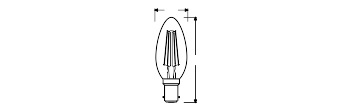Żarówka LED B35 Świeczka B15d 4W = 40W 470lm 2700K Ciepła 300° Retrofit Filament CLASSIC Osram