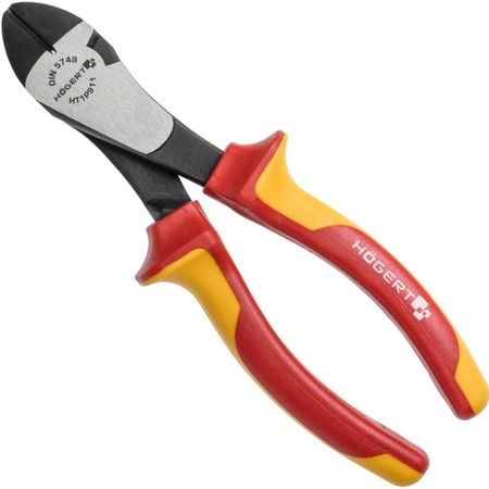 Szczypce Boczne 180mm do Cięcia Przewodów Kabli 1000V VDE Hoegert Technik