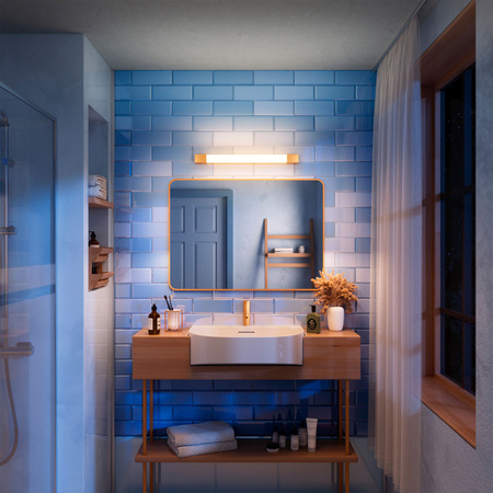 Lampa nad Lustro LED 10W 1500lm 2700K 62cm IP44 Miedziany Rover Philips