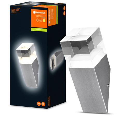 Lampa Ogrodowa Zewnętrzna Kinkiet Elewacyjny LED  4.5W 400lm 3000K IP44 Srebrny Endura Ledvance