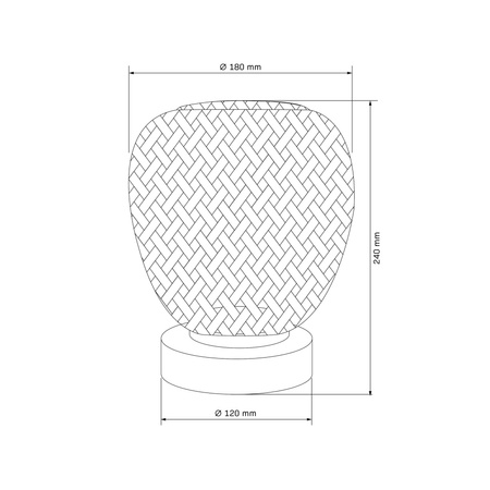 Lampa Stołowa Dekoracyjna E27 Czarna BAMBOO NATURAL Sanico Goldlux