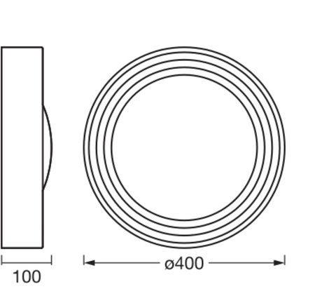 Plafon LED Lampa Sufitowa Natynkowa 18W 1500lm 3000K Ciepła 116° Brązowa Ściemnialna Orbis Concrete Osram