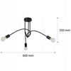 Żyrandol Lampa Oprawa Wisząca Sufitowa Dekoracyjny 3x E27 Czarny Nido Masterled