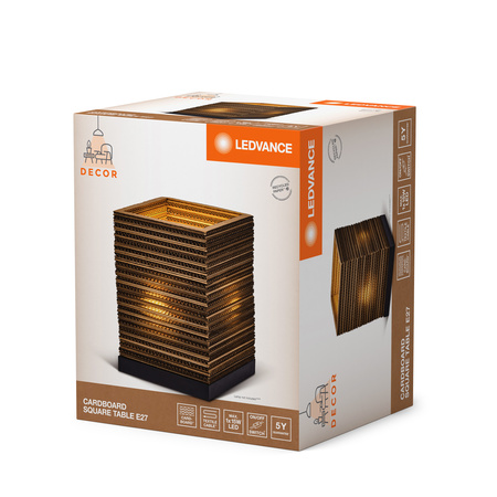 Lampa Stołowa Oprawa Biurkowa Stojąca Dekoracyjna E27 Brązowy USB-C Decor Ledvance