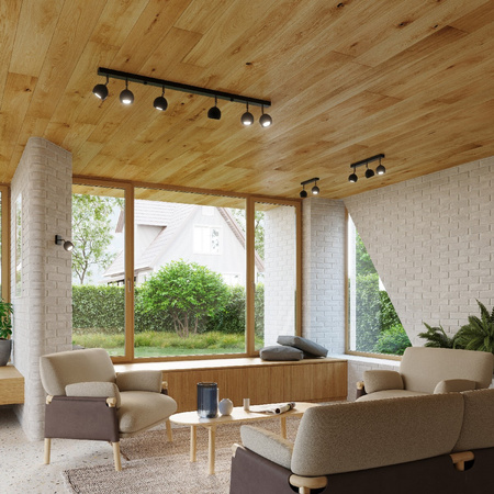 Lampa Sufitowa Oprawa Natynkowa Reflektor 3x GU10 Ruchoma Minimalistyczna Kulista Czarna Nowoczesna Oculare Sollux