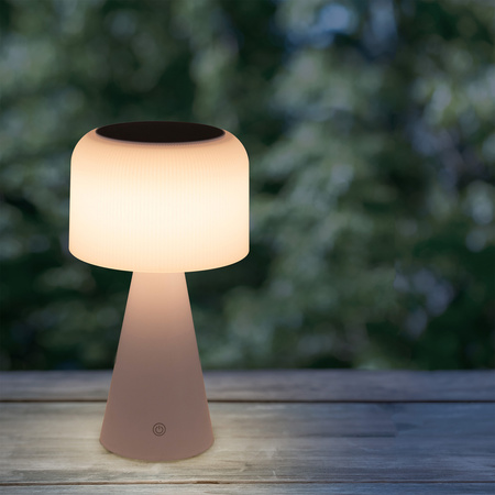 Lampa Solarna Ogrodowa LED Stojąca Lampka Stołowa USB-C 3 barwy Ściemnialna