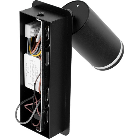 Lampa ścienna Kinkiet GU10 RING z USB i włącznikiem czarny