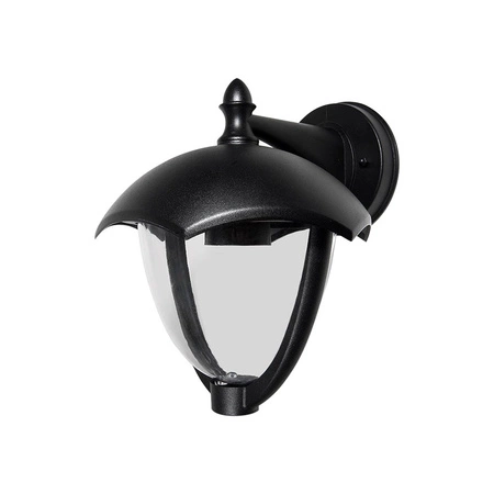 Lampa Ogrodowa Oprawa Elewacyjna Kinkiet E27 Mleczny Klosz Czarna VT-731 V-TAC