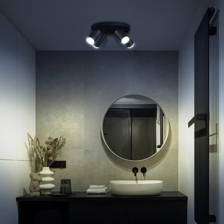 Reflektor Punktowy Regulowany 4x GU10 Czarna IP44 TURYN Sanico Goldlux