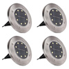Zestaw 4x Lampka Ogrodowa 8x LED 0,8W SOLARNA DOGRUNTOWA Wbijana IP54