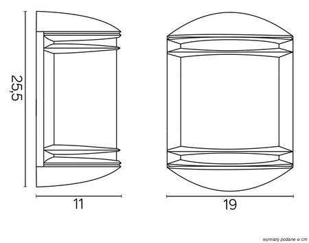 Lampa Ogrodowa Zewnętrzna Elewacyjna KINKIET LED Telma 6355 E27 Su-Ma