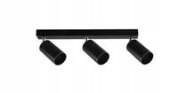 Kinkiet Spot Reflektor LED Lampa Sufitowa Natynkowa BLACK Czarna Nowoczesna GU10 x3