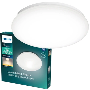 Lampa Sufitowa Plafon LED 17W 1700lm 2700K Biała Moire CL200 Philips