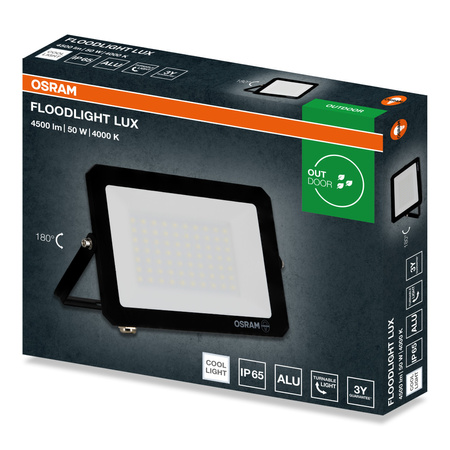 Naświetlacz LED Halogen Zewnętrzny Reflektor 50W 4000K 4500lm IP65 FLOODLIGHT LUX OSRAM