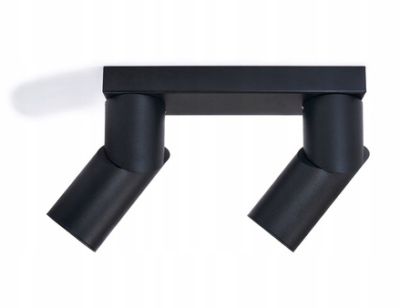 Lampa ścienna kinkiet 2x GU10 LED ruchomy czarny