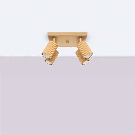 Lampa Sufitowa Reflektor Tuba Spot 4x GU10 Złota Karbon Deep Space SL.1564 Sollux