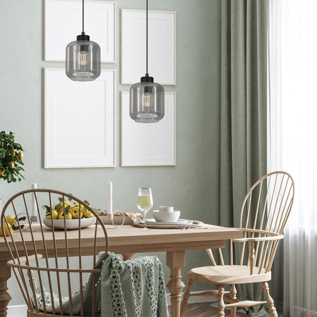 Lampa Wisząca Sufitowa SOMBRA SMOKED 1xE27 Milagro