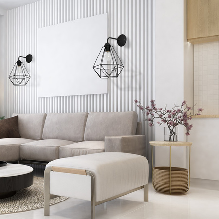 Lampa Ścienna Kinkiet BASKET Czarna 1xE27 Milagro