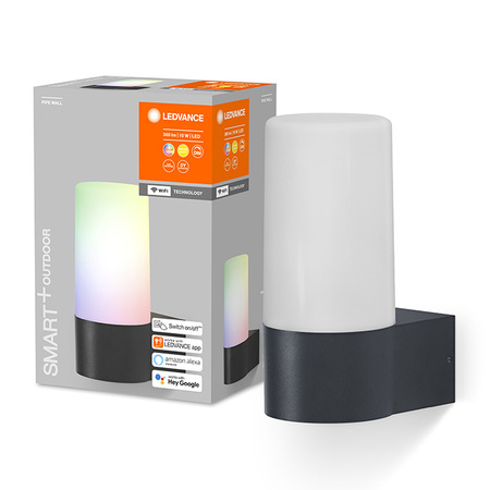 Inteligentny Kinkiet Ścienny Lampa LED 10W 380lm 3000K Ciepła RGBW Ściemnialny Szary SMART+ WiFi Pipe Multicolor Ledvance