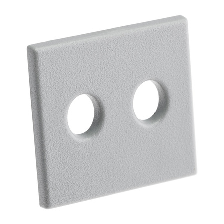Zaślepka do profilu meblowego KM48 z otworami szara tworzywo sztuczne