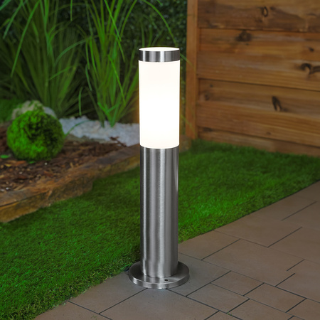 Lampa Ogrodowa Zewnętrzna E27 INOX SŁUPEK 45cm Lilium LUMILED