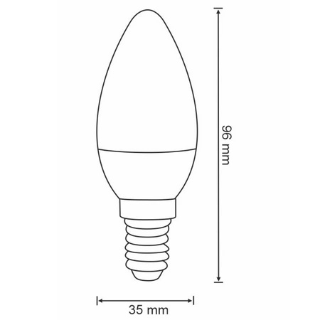 Żarówka LED C37 E14 4.5W 550lm 4000K Neutralna 280° Filament Sanico Goldlux