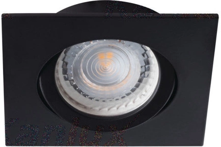Oprawa sufitowa halogenowa podtynkowa kwadratowa DALLA MR16 Gx5,3 czarna Kanlux