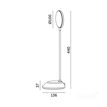 Lampka Biurkowa Stołowa LED 5W 200lm CCT 270° Akumulatorowa Niebieska Visua Kobi