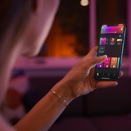 Lampa Sufitowa LED Reflektor 8.2W 800lm IP20 White and Color Ambiance RGB + TW Biała Inteligentna SMART Zigbee Bluetooth Argenta Philips HUE