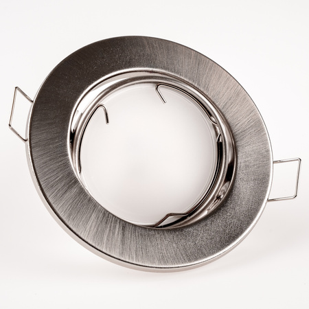 Oprawa HALOGENOWA Podtynkowa Ruchoma Okrągła AURELI Satyna Blacha MR16 GU10