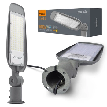 Lampa Uliczna LED 100W 10000lm 5000K Neutralna 130° 0.48A Szara VIDEX