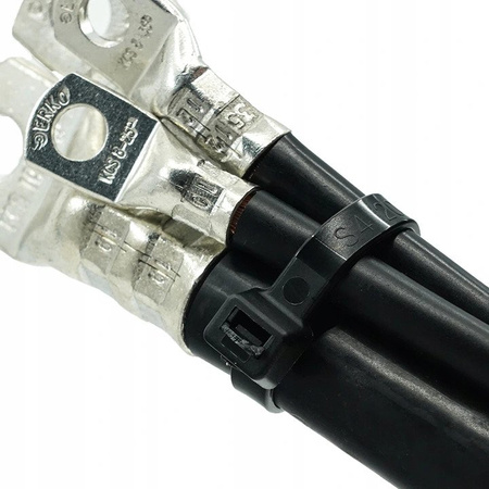 Opaska Zaciskowa Kablowa Mocna 2,5x150mm Czarna 100 sztuk LUMILED