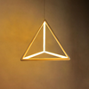 Lampa Wisząca Sufitowa Żyrandol LED Trójkąt 20W 120cm - GOLDLUX (Polux)