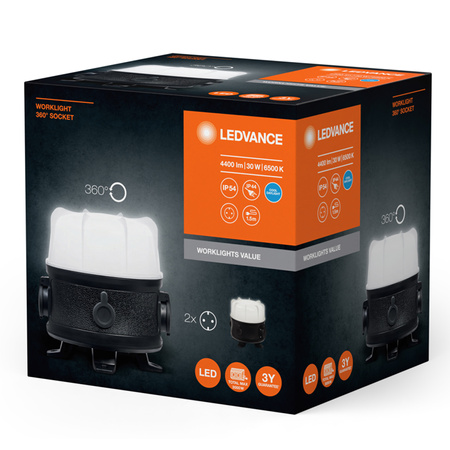 Lampa Robocza Halogen LED Naświetlacz Reflektor 30W 3700lm 6500K 360° Worklight LEDVANCE