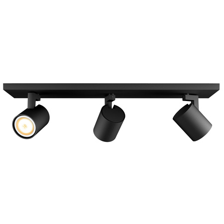 Lampa sufitowa Reflektor LED Spot Runner Czarny 3x 4,2W CCT PHILIPS HUE Bluetooth Zigbee + Przełącznik Dimmer Switch