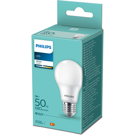 Żarówka LED E27 A60 7W = 50W 680lm 3000K Ciepła 150° Essential Philips