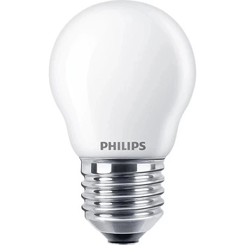 Żarówka LED Kulka E27 P45 3.4W = 40W 470lm 2700 Ciepła Filament Mleczna PHILIPS  Ściemnialna