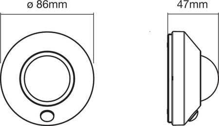 Lampka nocna LED Nightlux Ceiling Biała 1,70W 105lm 4000K IP20 Ledvance Czujnik ruchu