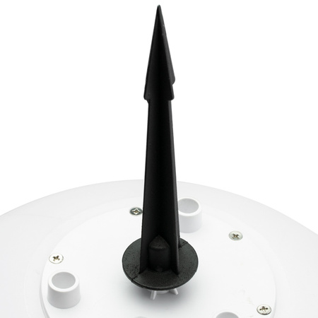 Lampa Ogrodowa Wbijana Zewnętrzna E27 Biała KULA Świetlna 35cm 230V