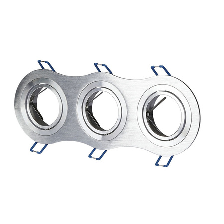 Oprawa Sufitowa Podtynkowa 3xGU10 Okrągła Aluminium VT-784 V-TAC