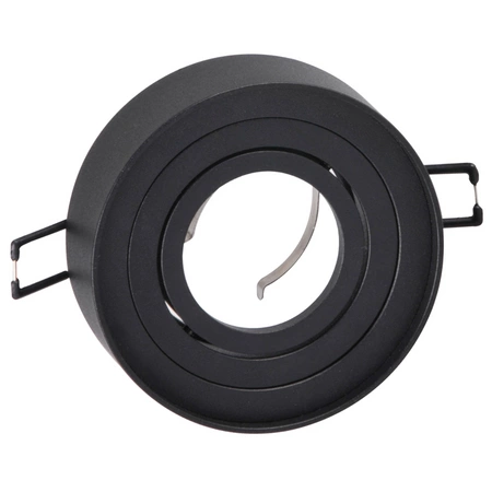 Oprawa Sufitowa Podtynkowa MR16 GAJA Tuba Spot Okrągła Ruchoma Czarna GOLDLUX