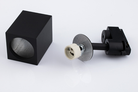 Reflektor Szynowy GU10 BRICK Czarny do Szynoprzewodów Jednofazowych